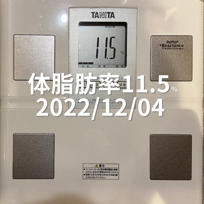 2022/12/04 体脂肪率