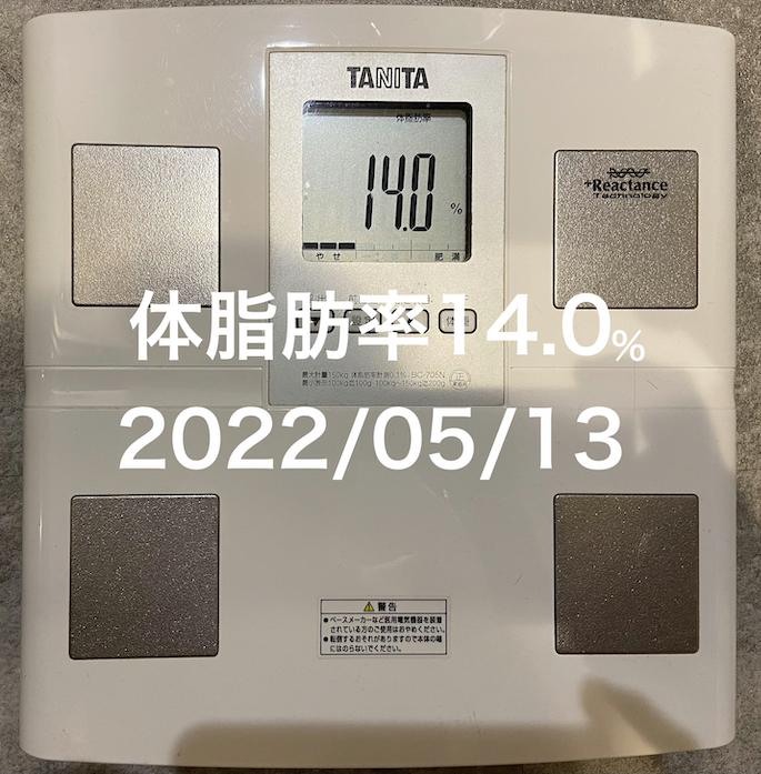 2022/05/13 体脂肪率