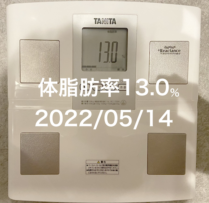 2022/05/14 体脂肪率