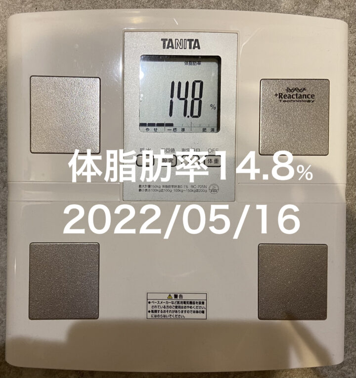 2022/05/16 体脂肪率