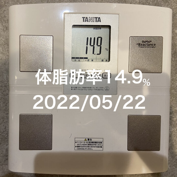 2022/05/22 体脂肪率