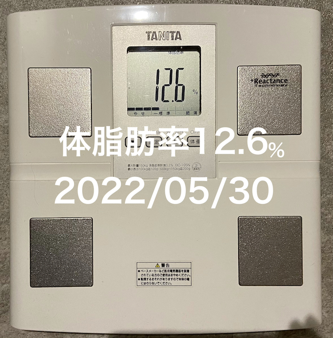 2022/05/30 体脂肪率