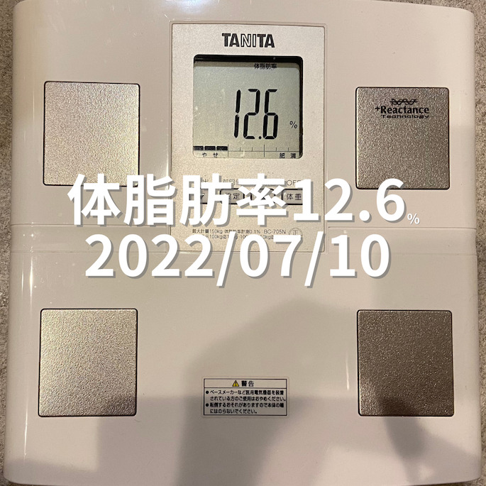 2022/07/10 体脂肪率