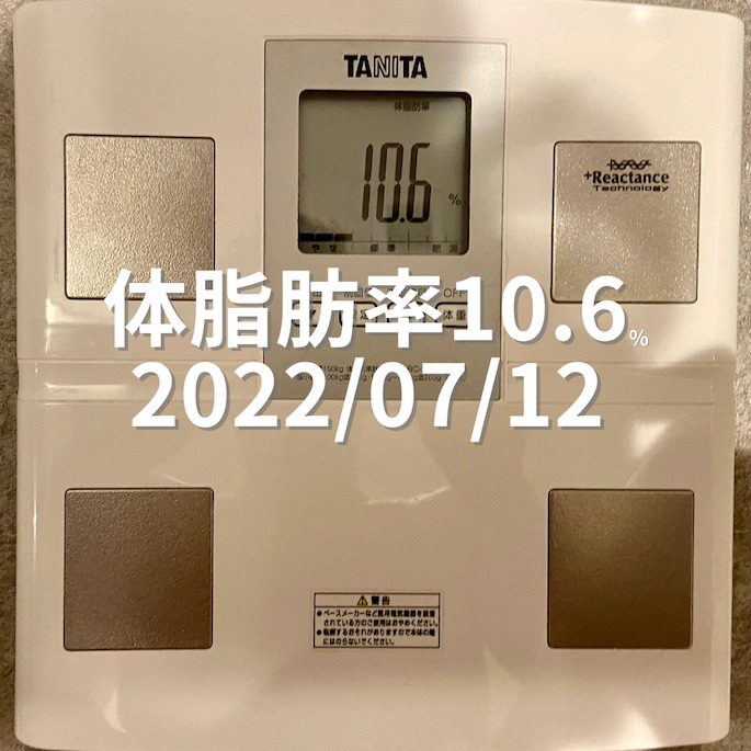 2022/07/12 体脂肪率