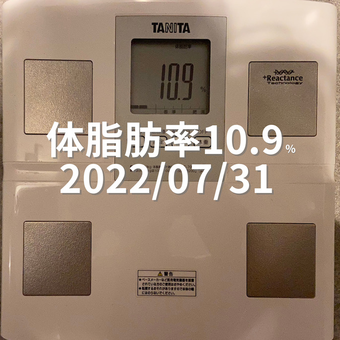 2022/07/31 体脂肪率