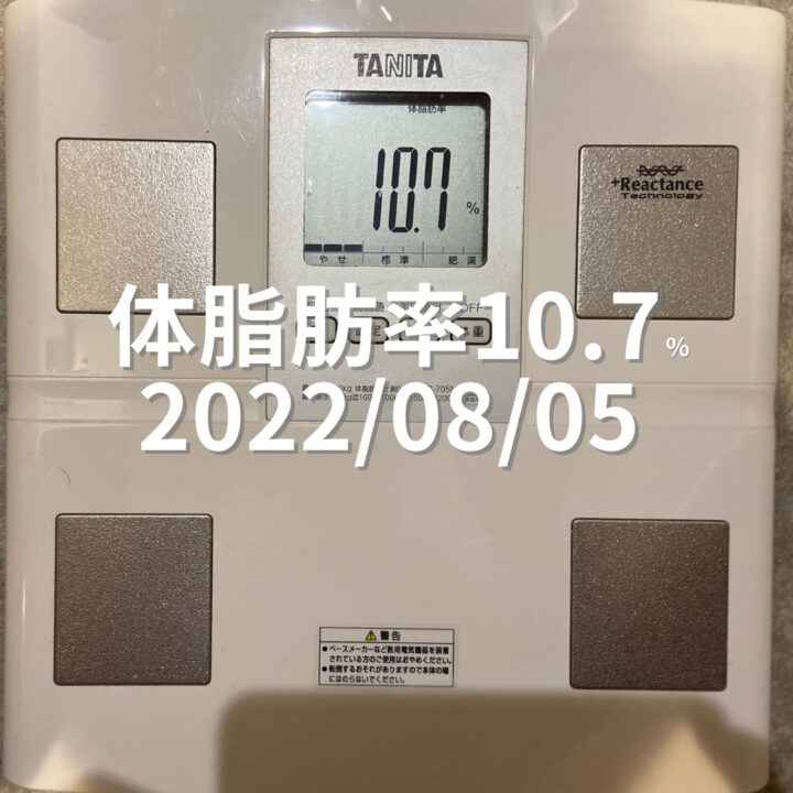 2022/08/05 体脂肪率