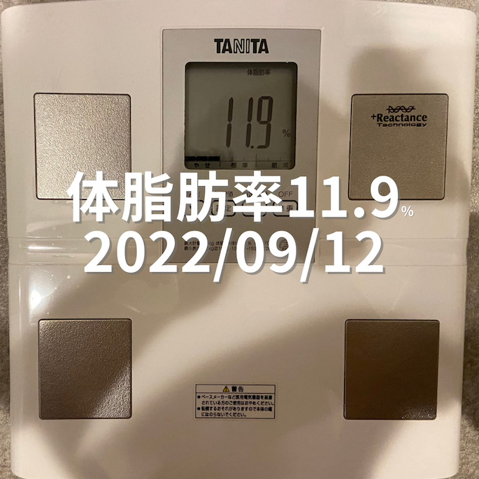 2022/09/12 体脂肪率