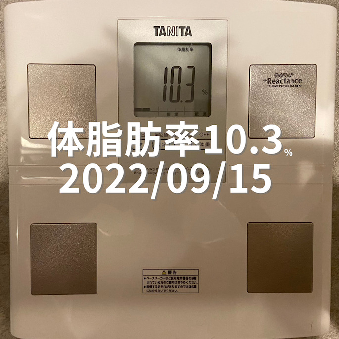 2022/09/15 体脂肪率
