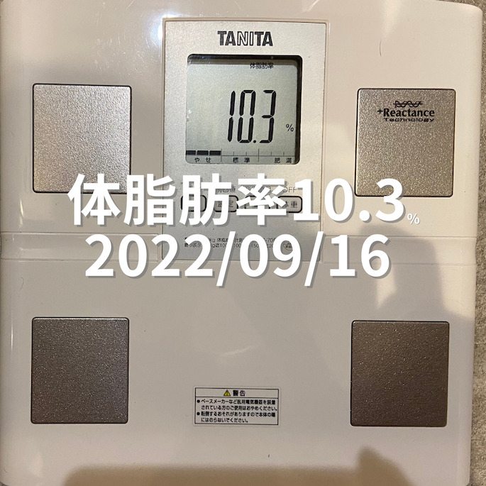 2022/09/16 体脂肪率