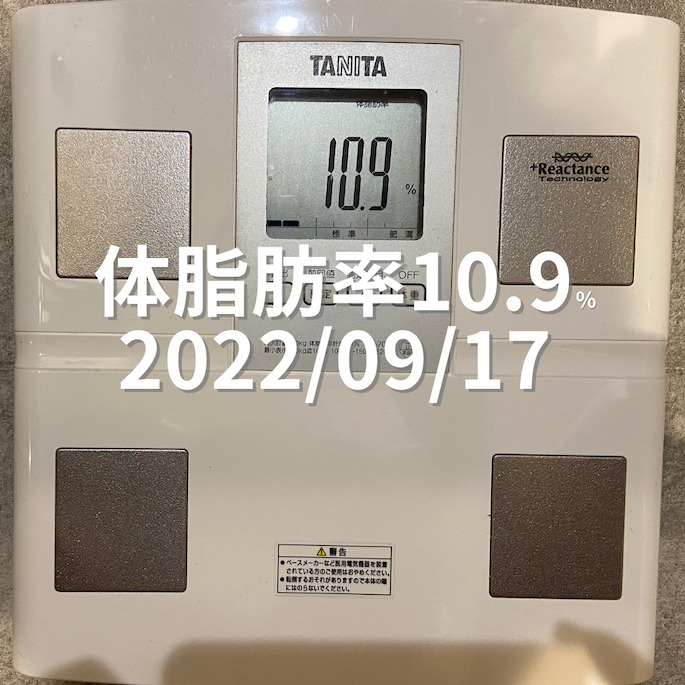 2022/09/17 体脂肪率