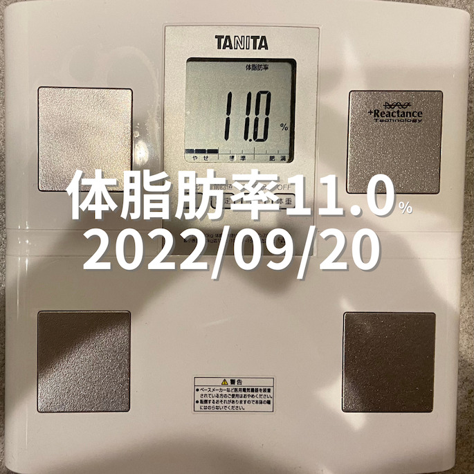 2022/09/20 体脂肪率