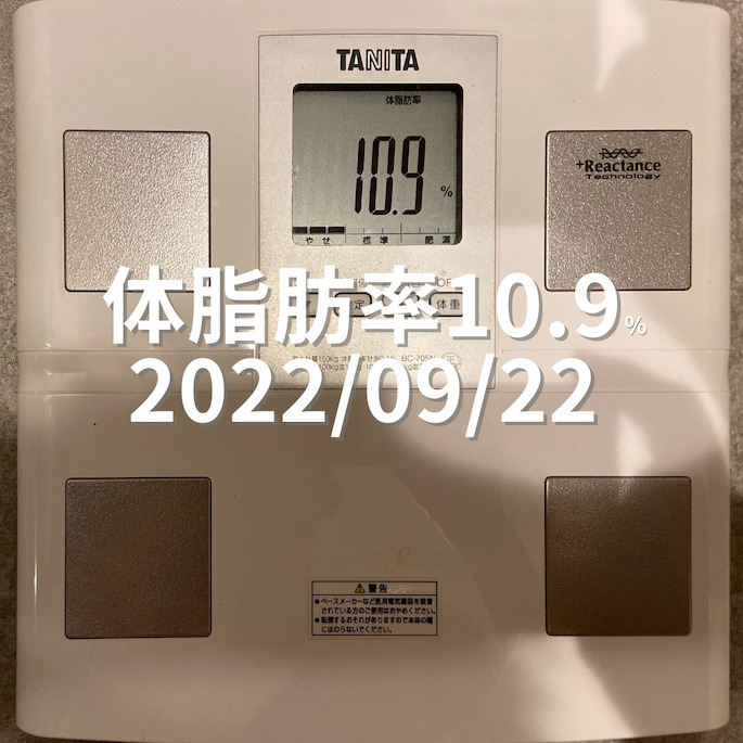 2022/09/22 体脂肪率