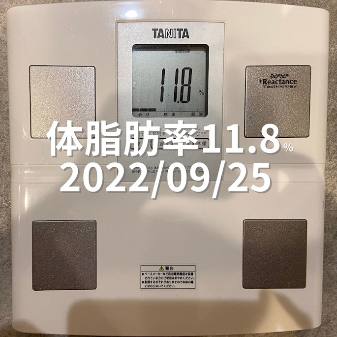 2022/09/25 体脂肪率