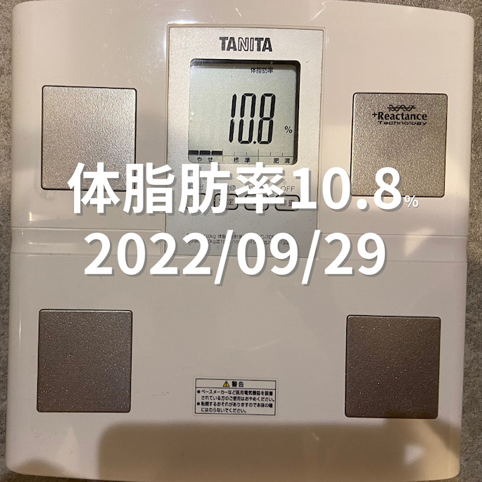 2022/09/29 体脂肪率