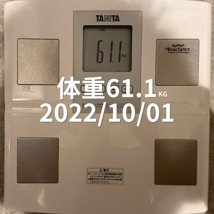 2022/10/01　体重