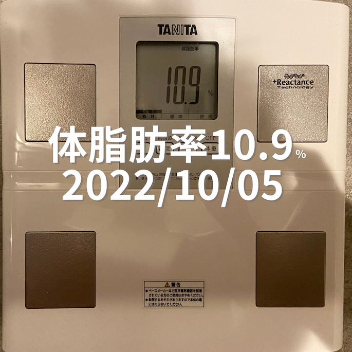 2022/10/05 体脂肪率