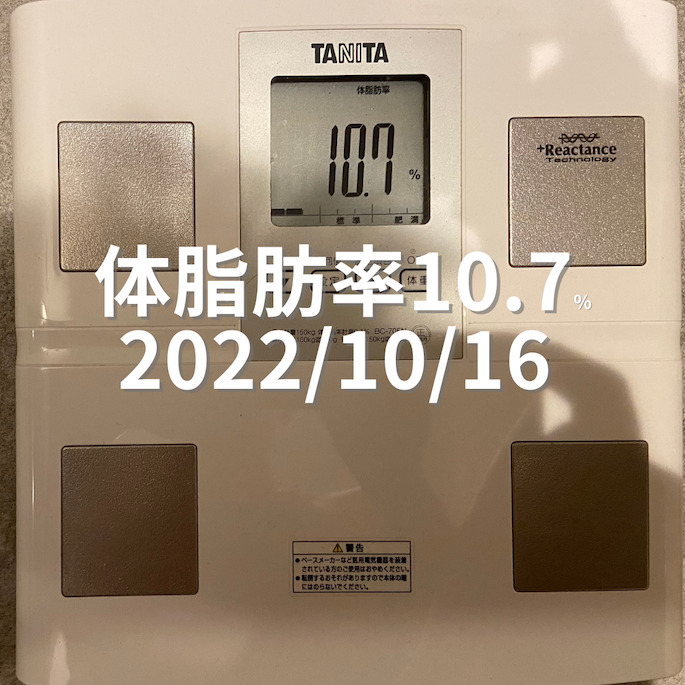 2022/10/16 体脂肪率