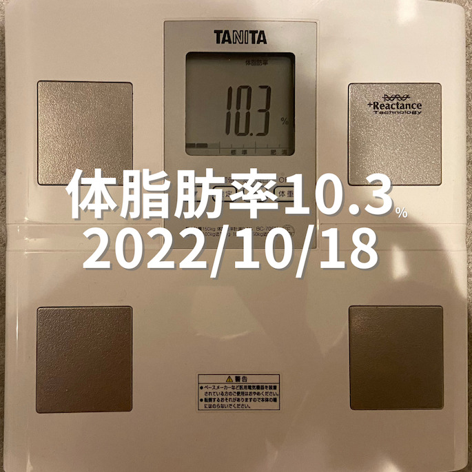2022/10/18 体脂肪率