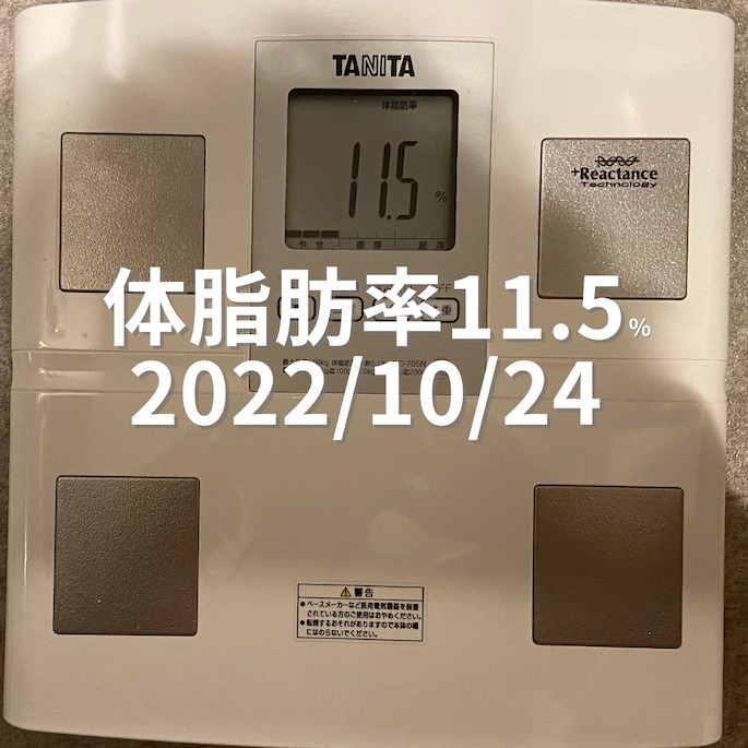 2022/10/24 体脂肪率