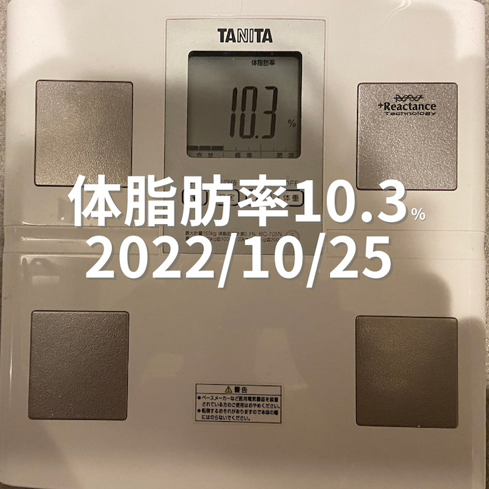 2022/10/25 体脂肪率
