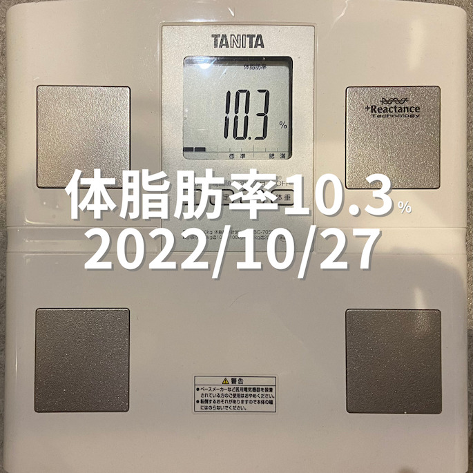 2022/10/27 体脂肪率