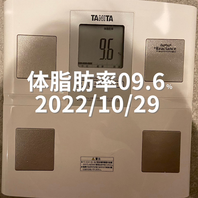 2022/10/29　体脂肪率
