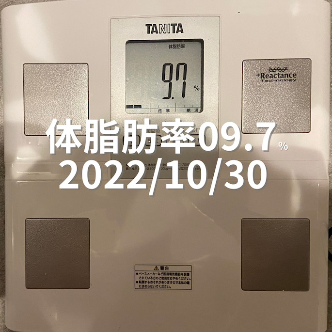 2022/10/30 体脂肪率