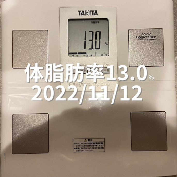 2022/11/12 体脂肪率