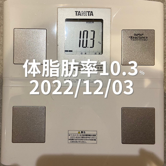 2022/12/03 体脂肪率