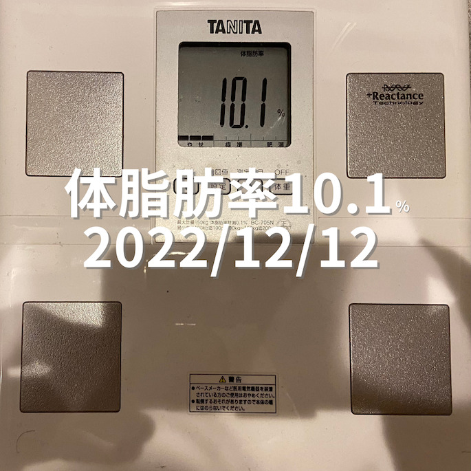 2022/12/12 体脂肪率