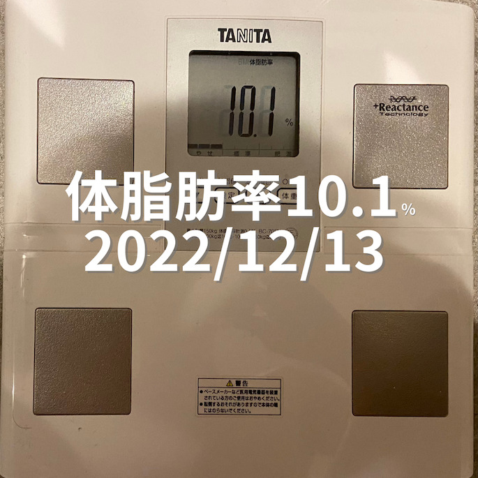 2022/12/13 体脂肪率