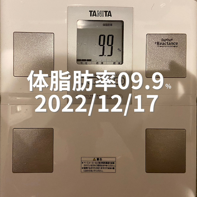 2022/12/17 体脂肪率