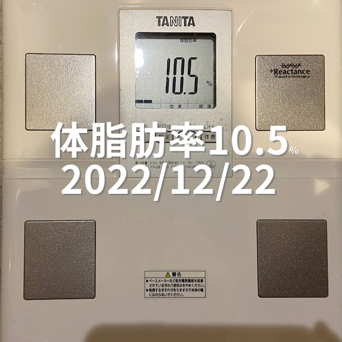 2022/12/22 体脂肪率