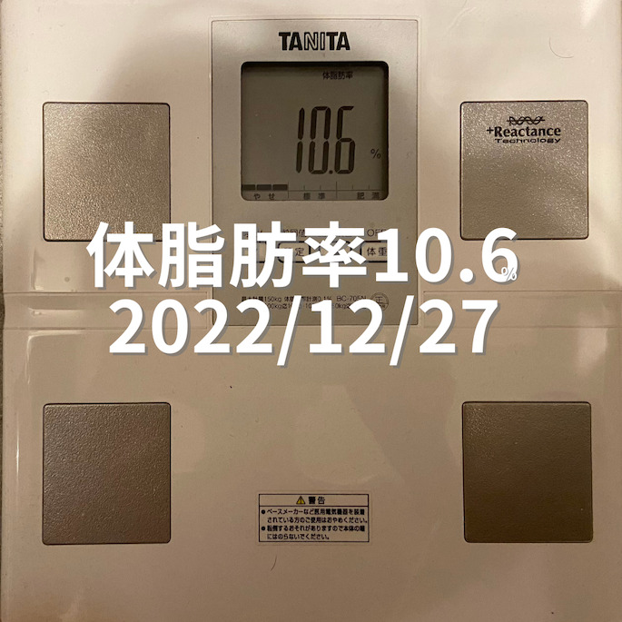 2022/12/27 体脂肪率