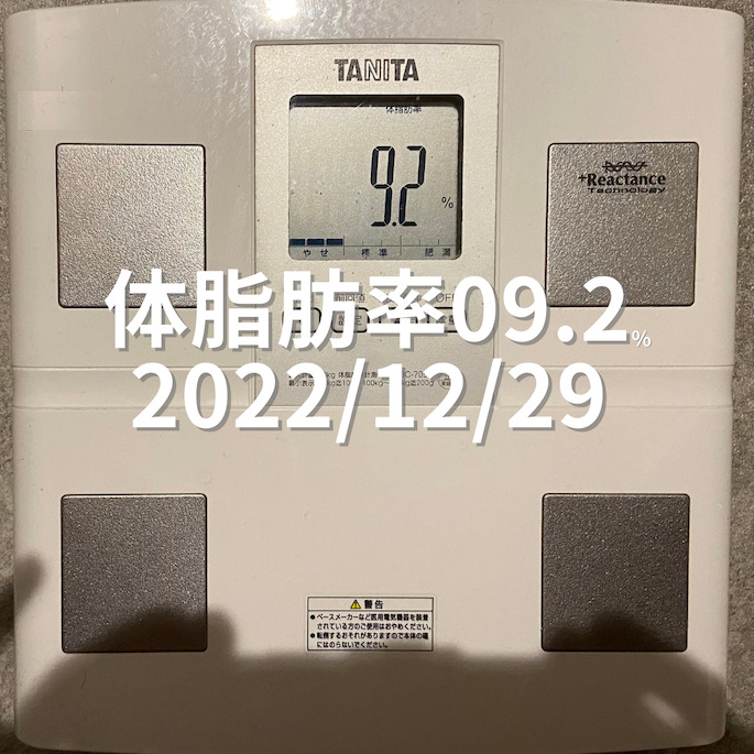 2022/12/29 体脂肪率