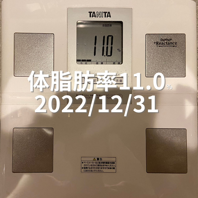 2022/12/31 体脂肪率
