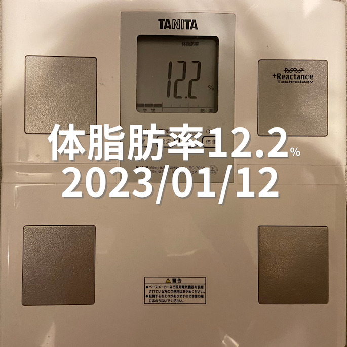 2023/01/12 体脂肪率
