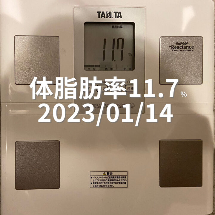 2023/01/14 体脂肪率