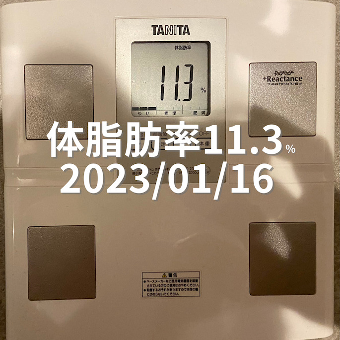 2023/01/16 体脂肪率