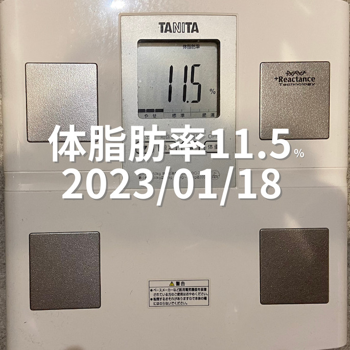 2023/01/18 体脂肪率